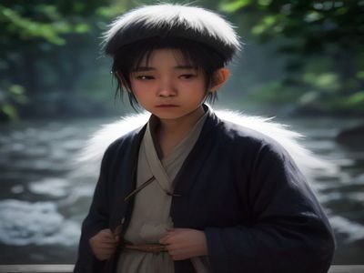 oldmanemu 主编陈望舟的工作照：坐在资料堆叠的书桌前专注审阅内容草稿，表情认真，背景是满墙的分类便签